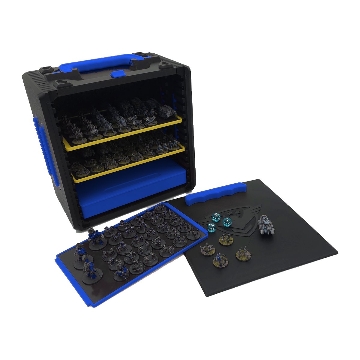 War-Ganizer 3.0 Battle Bundle — Printed Miniature Storage Case — Blue