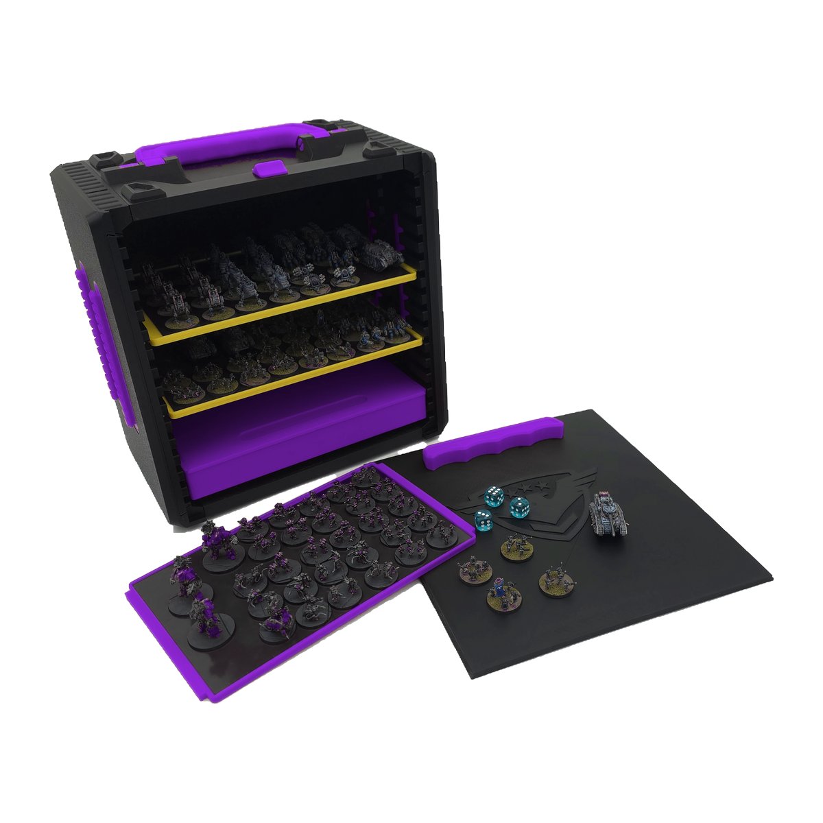 War-Ganizer 3.0 Battle Bundle — Printed Miniature Storage Case — Purple