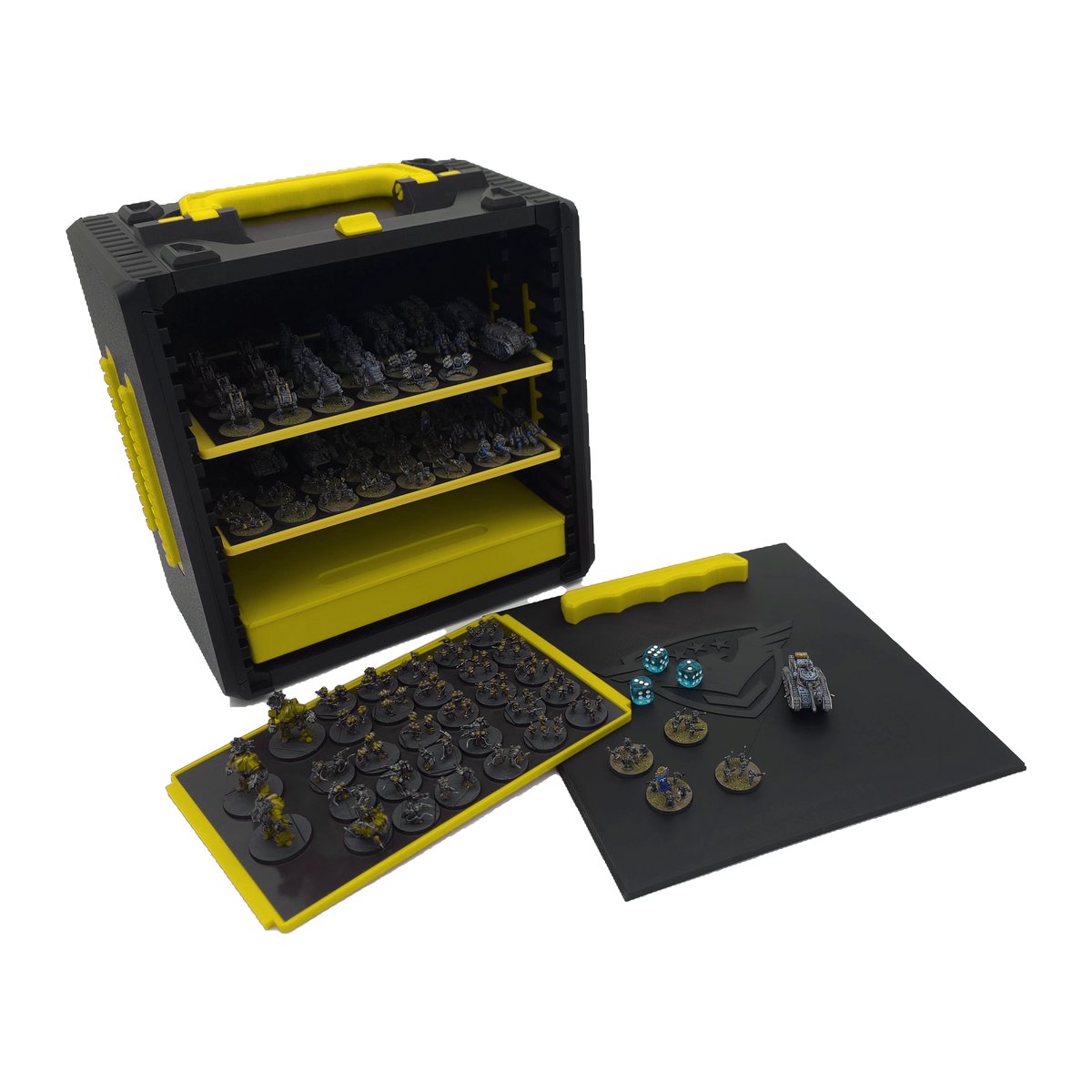 War-Ganizer 3.0 Battle Bundle — Printed Miniature Storage Case — Yellow