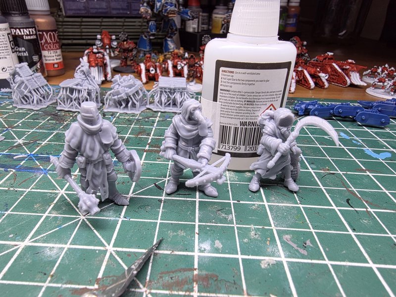 Three character warriors print example