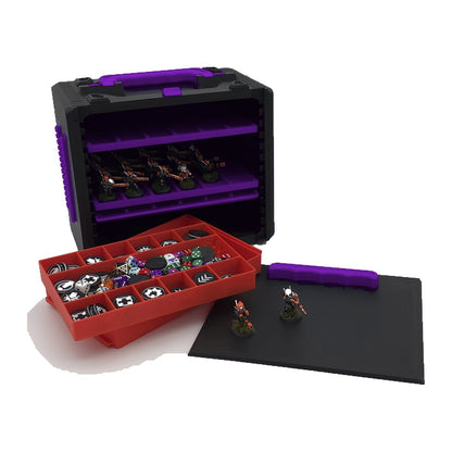 War-Ganizer 3.0 Skirmish Bundle - Printed Miniature Storage Case — Purple